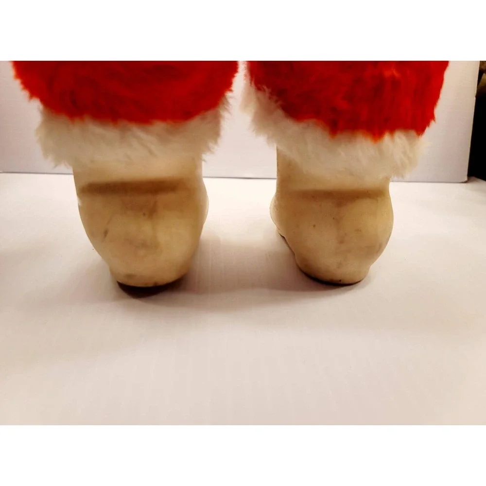 Vintage Santa Claus Plush Rubber Face Coca-Cola Bottle Red‎ White Good 16 inch